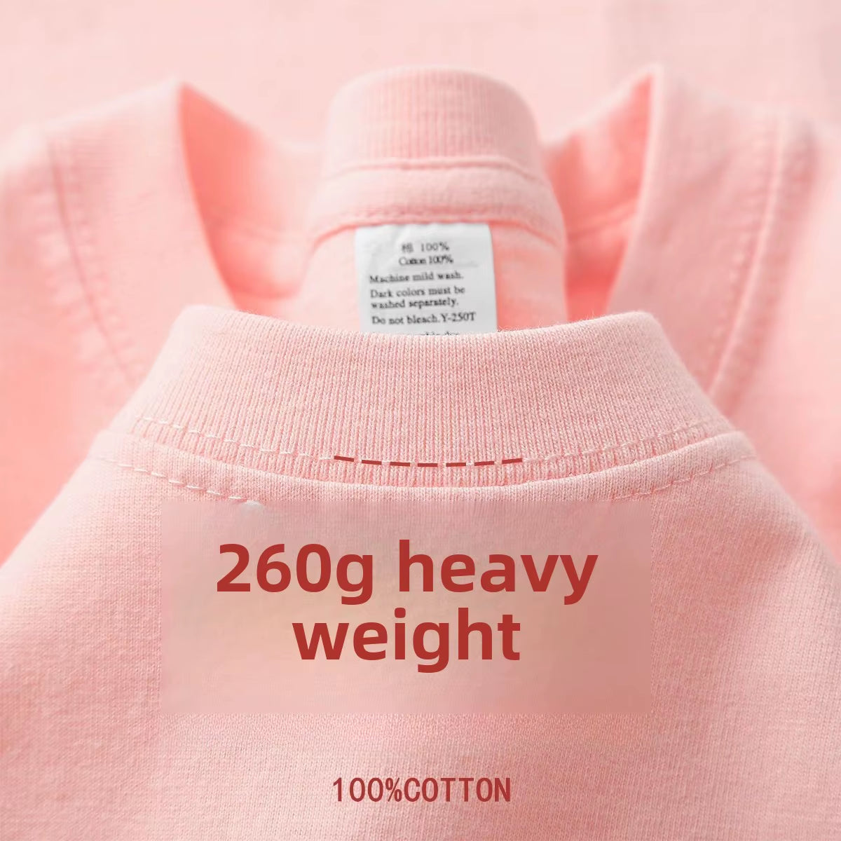 260Gsm Combed Cotton Tees Tshirts Mens Solid Tops Woman Male Short Sleeve Breathable Summer Basic Tops T Shirts