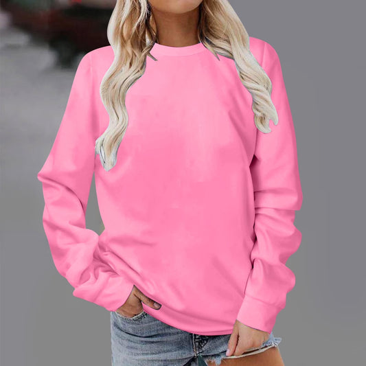 Women'S T-Shirts Mom T-Shirts Loose Solid Long Sleeves Crew Neck Women Blouses under $7 Brown 10