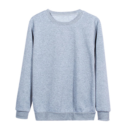 Women'S T-Shirts Women T-Shirts Loose Solid Long Sleeves Crew Neck plus Size Shirt for Woman Gray 12