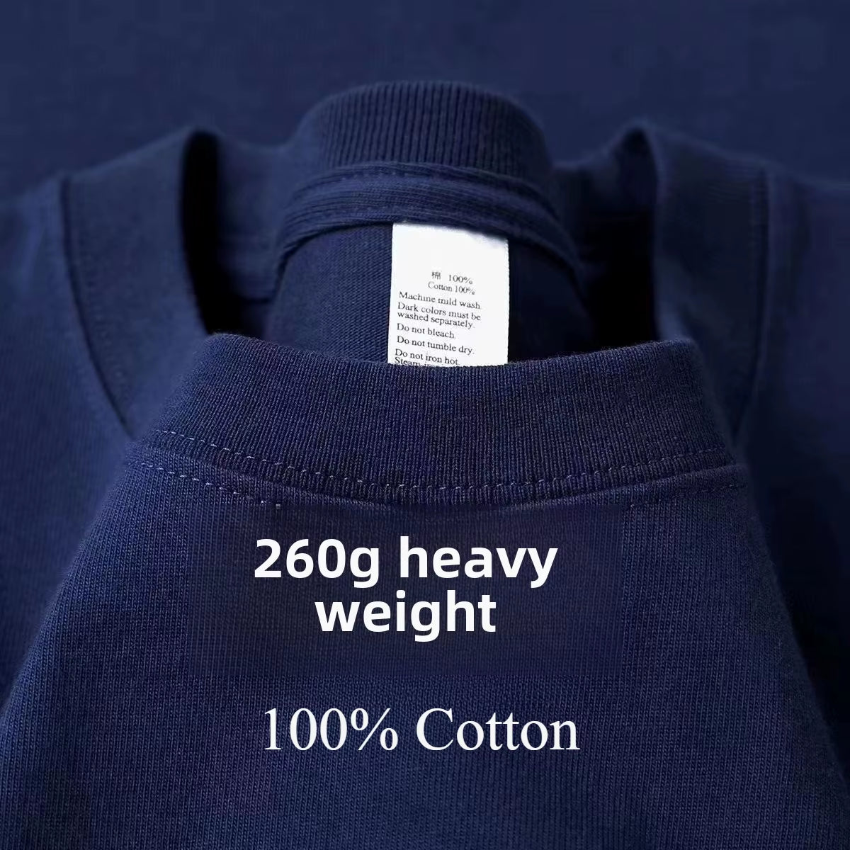 260Gsm Combed Cotton Tees Tshirts Mens Solid Tops Woman Male Short Sleeve Breathable Summer Basic Tops T Shirts